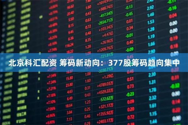 北京科汇配资 筹码新动向：377股筹码趋向集中